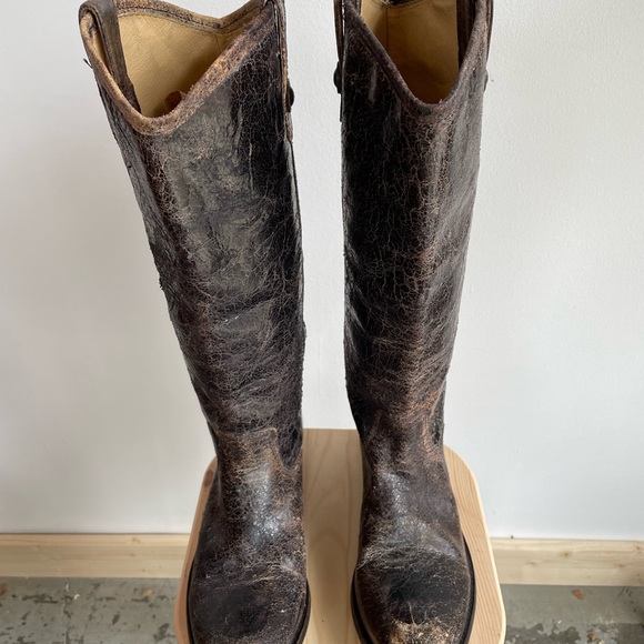 Frye Melissa Distressed Riding Boots - Picture 6 of 6